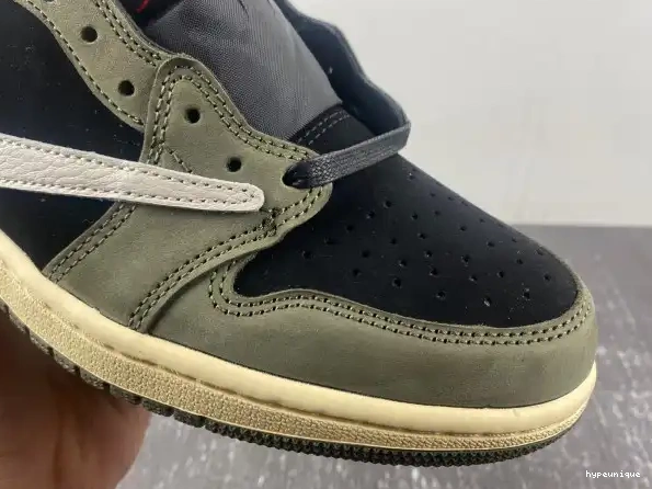 HYPE DM7866-002 OLIVE' JORDAN OG AIR 1 SP TRAVIS LOW 'BLACK X SCOTT 0325